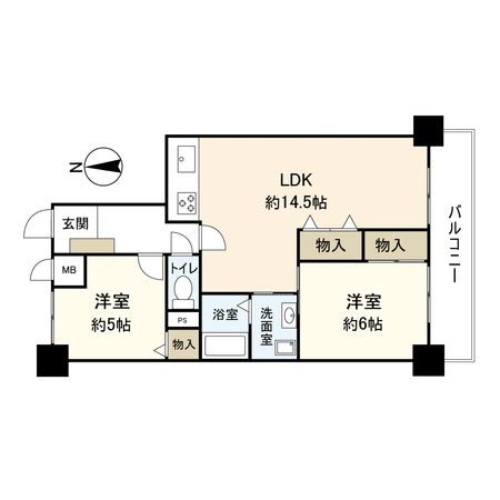 シャルマンコーポ城北 間取図(平面図)