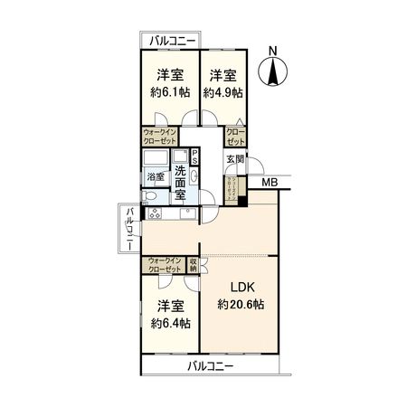 リバーサイドともぶち第一住宅17号棟 間取図(平面図) リバーサイドともぶち第一住宅17号棟 間取図(平面図)
