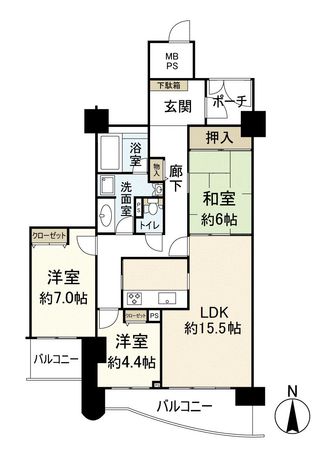 ベル・パークシティ アネックスWEST棟 間取図(平面図) ベル・パークシティ アネックスWEST棟 間取図(平面図)
