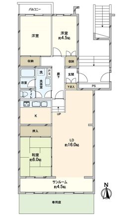 リバーサイドともぶち第1住宅第34号棟 間取図(平面図) リバーサイドともぶち第1住宅第34号棟 間取図(平面図)