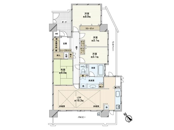 ローレルスクエア都島エル・フラッツ2番館 間取図(平面図) ローレルスクエア都島エル・フラッツ2番館 間取図(平面図)