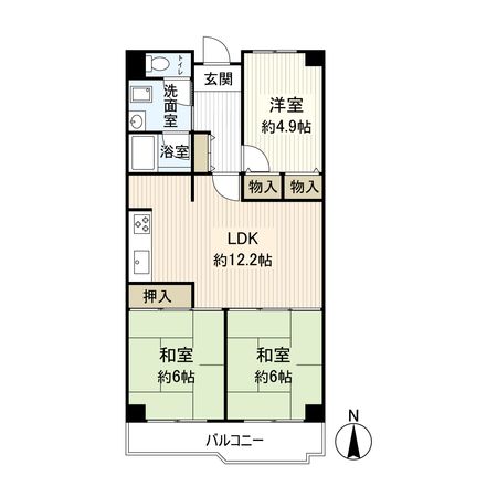 南門真ハイライフ 間取図(平面図)