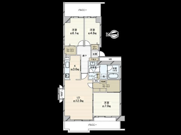 ベル・パークシティ I棟 間取図(平面図) ベル・パークシティ I棟 間取図(平面図)
