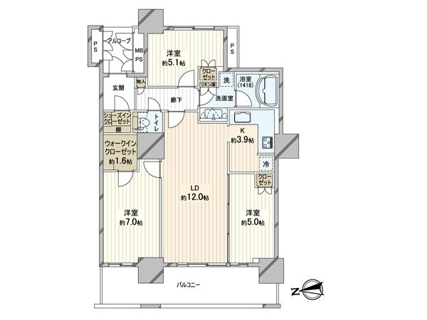 セントプレイスタワー 間取図(平面図)