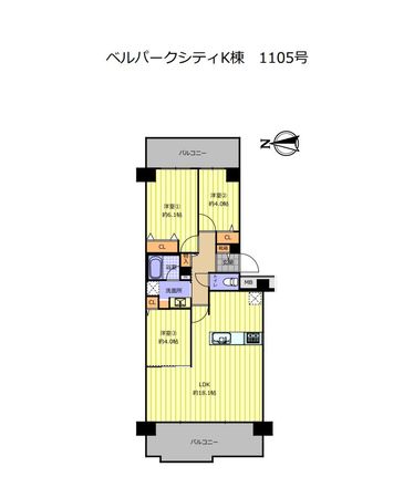 ベル・パークシティ K棟 間取図(平面図)