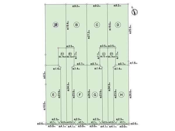 小牧市大字間々原新田 D区画 区画図 小牧市大字間々原新田 D区画 区画図