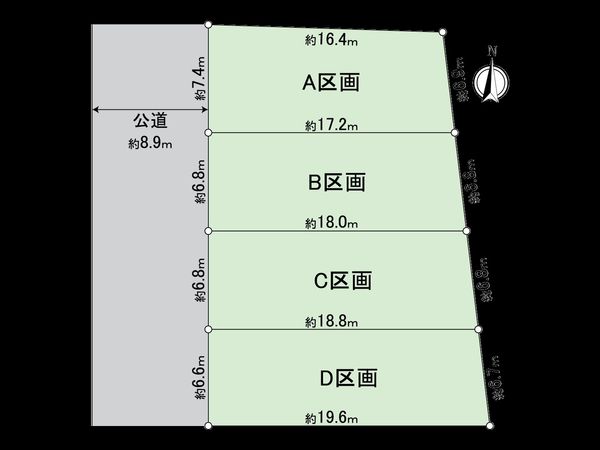 春日井市高山町2丁目 C区画 区画図 春日井市高山町2丁目 C区画 区画図