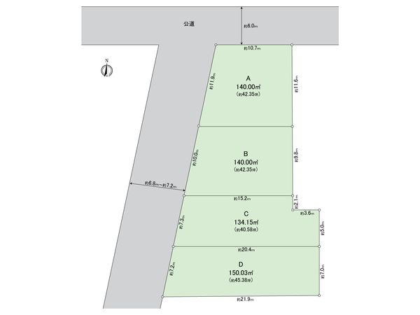 春日井市上条町8丁目 C区画 区画図 区画図