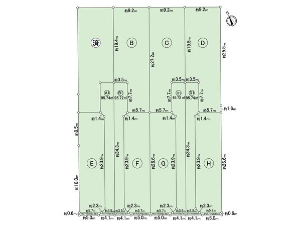 小牧市大字間々原新田 G区画 区画図