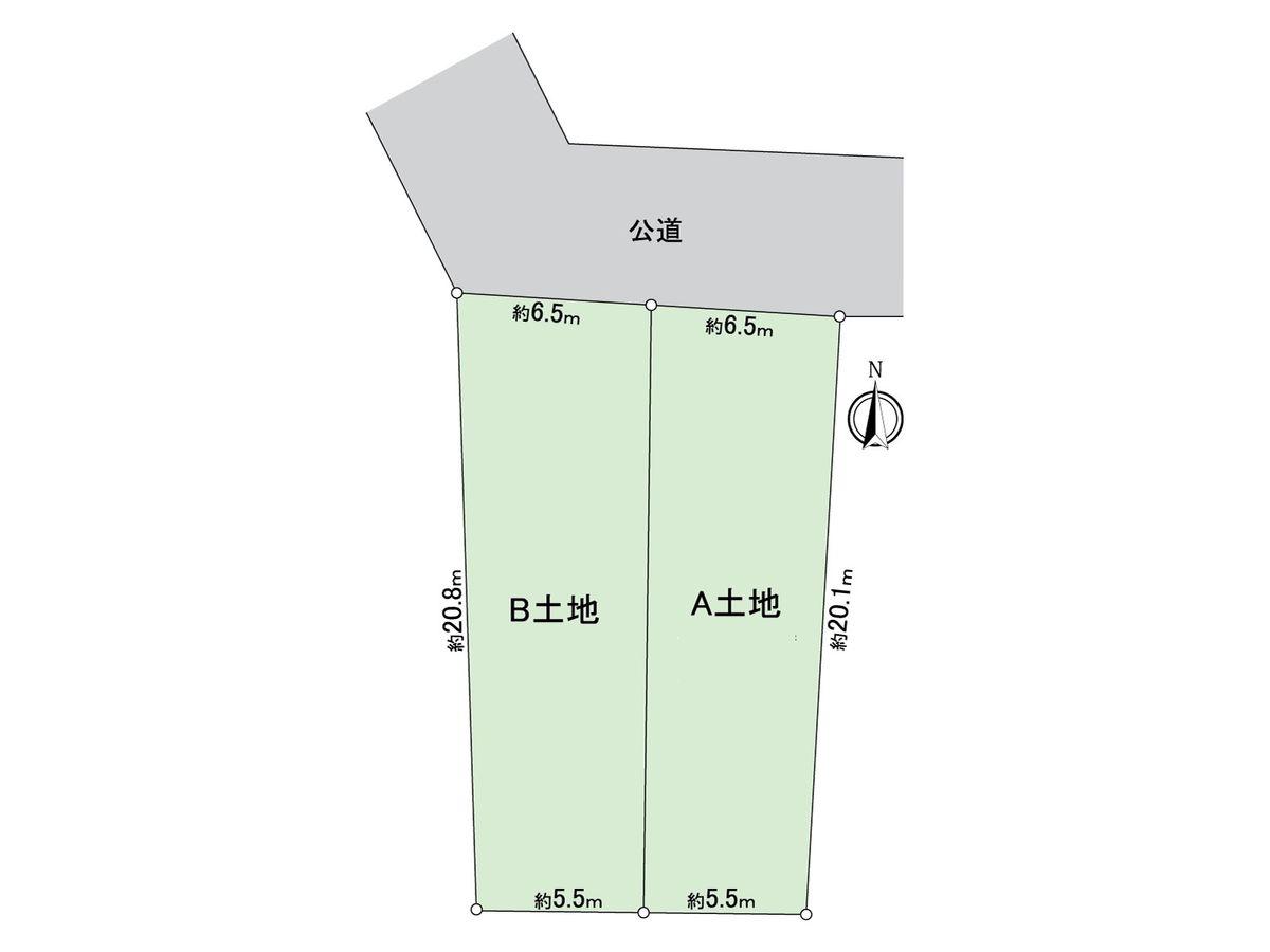春日井市大留町7丁目 B区画 区画図 区画図