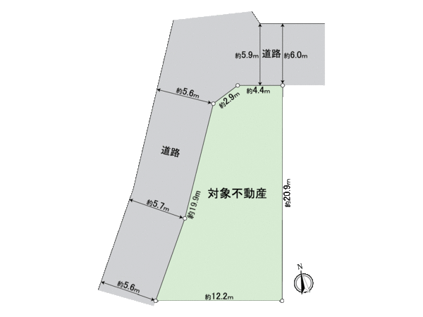 春日井市東野町西2丁目 地形図