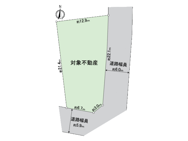 春日井市押沢台1丁目 地形図