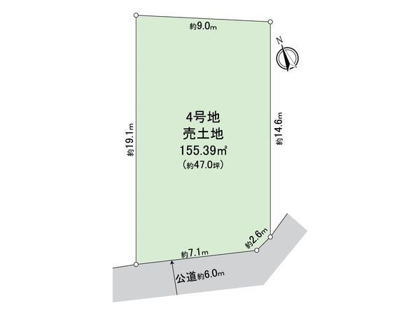 春日井市大留町6丁目 4区画 区画図 春日井市大留町6丁目 4区画 区画図