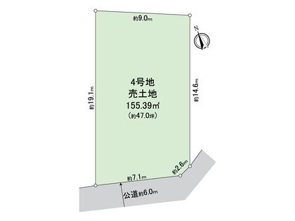 春日井市大留町6丁目 4区画 区画図