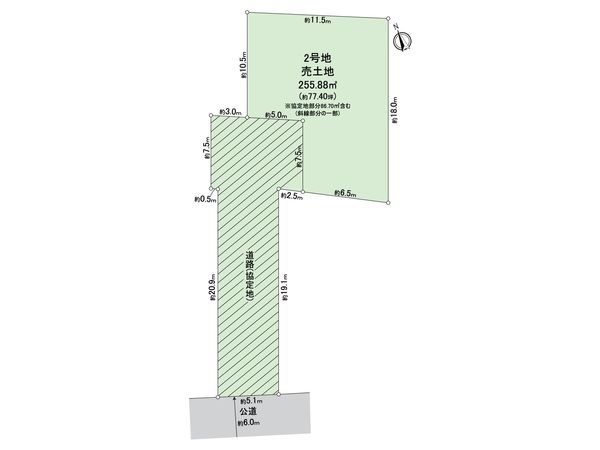春日井市大留町6丁目 2区画 区画図 春日井市大留町6丁目 2区画 区画図