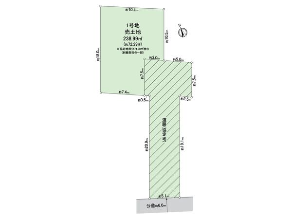 春日井市大留町6丁目 1区画 区画図 春日井市大留町6丁目 1区画 区画図