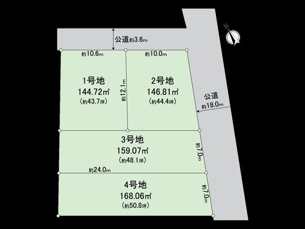 小牧市東1丁目 3号地 区画図