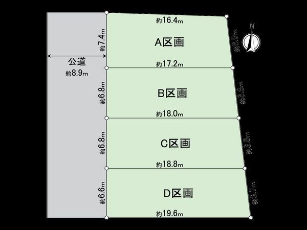 春日井市高山町2丁目 C区画 区画図 春日井市高山町2丁目 C区画 区画図