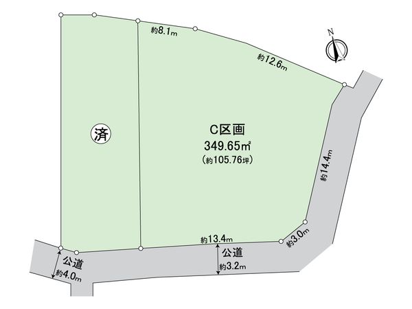 春日井市下津町北島 区画図 春日井市下津町北島 区画図