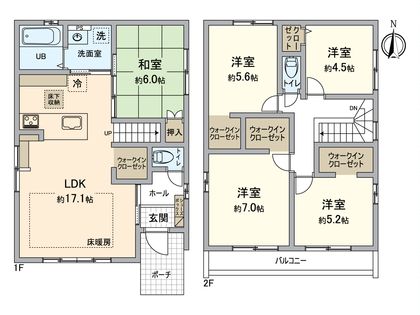 小牧市大字下末 5号棟 間取図(平面図)