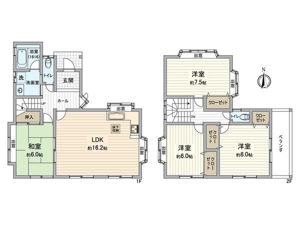 犬山市富岡新町1丁目 間取図(平面図)