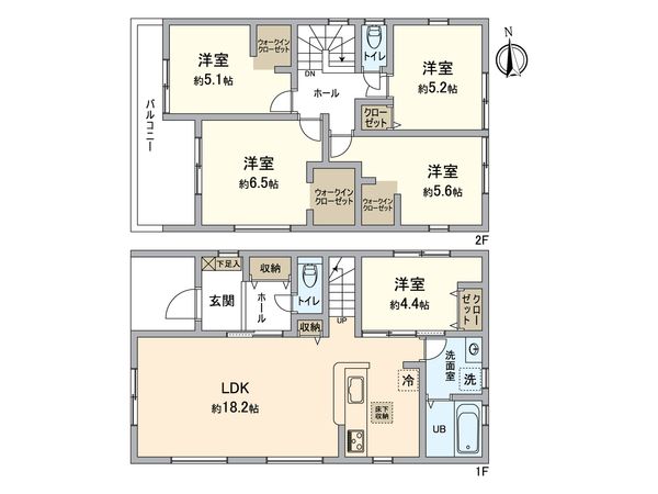 春日井市出川町7丁目 2号棟 間取図(平面図) 春日井市出川町7丁目 2号棟 間取図(平面図)