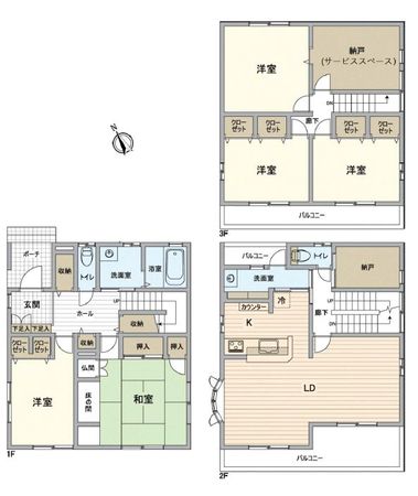 小牧市小松寺1丁目 間取図(平面図) 小牧市小松寺1丁目 間取図(平面図)