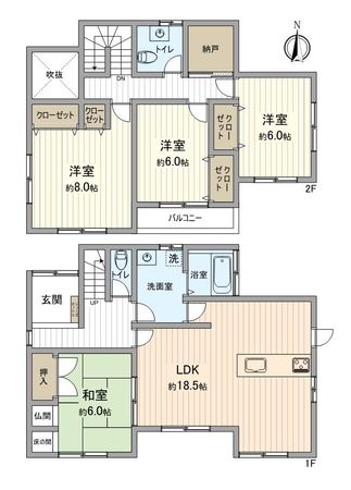 春日井熊野桜佐土地区画整理組合132街区 間取図(平面図) 間取図(平面図)