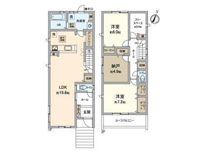 春日井市高蔵寺町6丁目 1号棟 間取図(平面図)