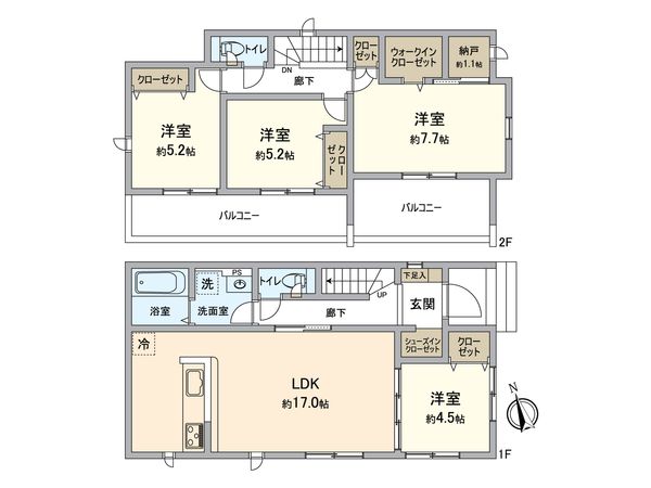 春日井市白山町6丁目 間取図(平面図)