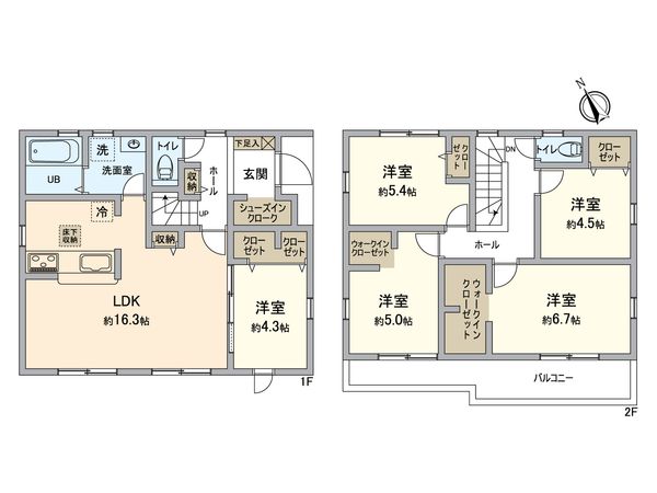 春日井市藤山台9丁目 2号棟 間取図(平面図)