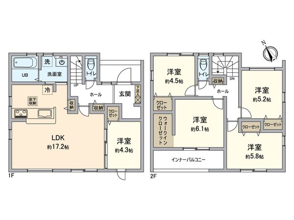 春日井市藤山台9丁目 1号棟 間取図(平面図)