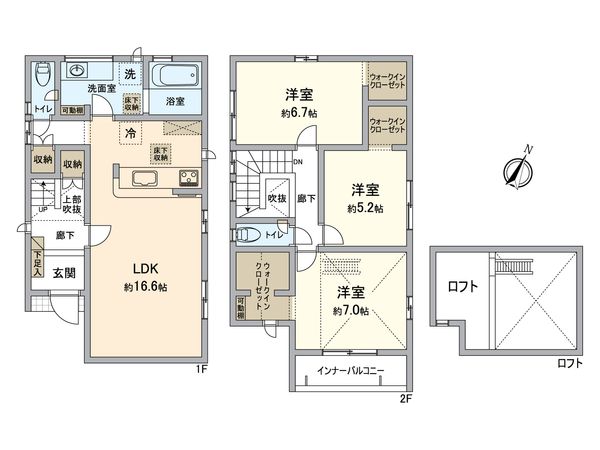 春日井市味美町3丁目 1号棟 間取図(平面図)