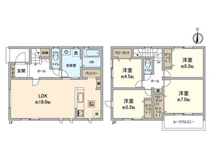 春日井市坂下町2丁目 3号棟 間取図(平面図)