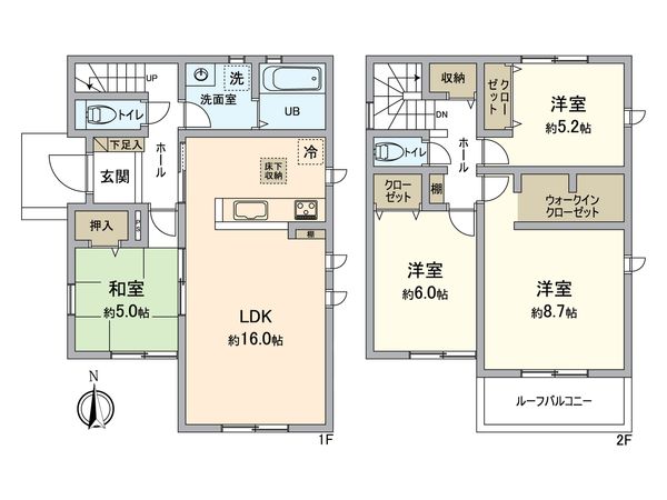 春日井市坂下町2丁目 2号棟 間取図(平面図) 春日井市坂下町2丁目 2号棟 間取図(平面図)