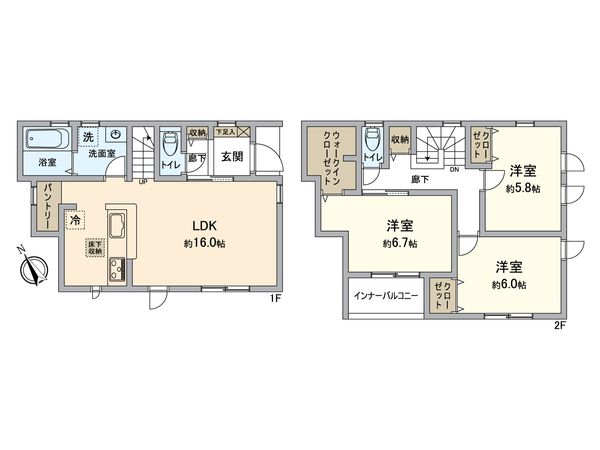 小牧市大字小牧原新田 間取図(平面図) 小牧市大字小牧原新田 間取図(平面図)