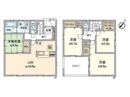 小牧市大字池之内 1号棟 間取図(平面図)