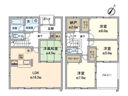 小牧市大字池之内 3号棟 間取図(平面図)