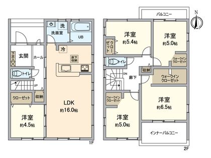 春日井市中央台6丁目 1号棟 間取図(平面図) 春日井市中央台6丁目 1号棟 間取図(平面図)