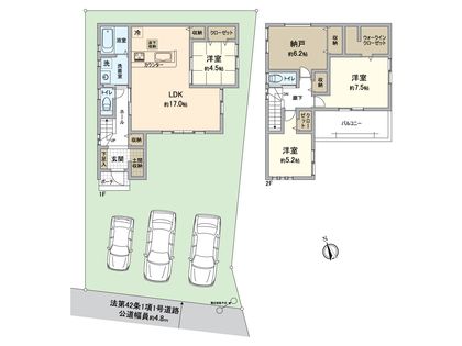 春日井市岩野町1丁目 間取図(平面図)