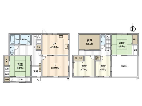 小牧市大字久保一色 間取図(平面図) 間取図(平面図)