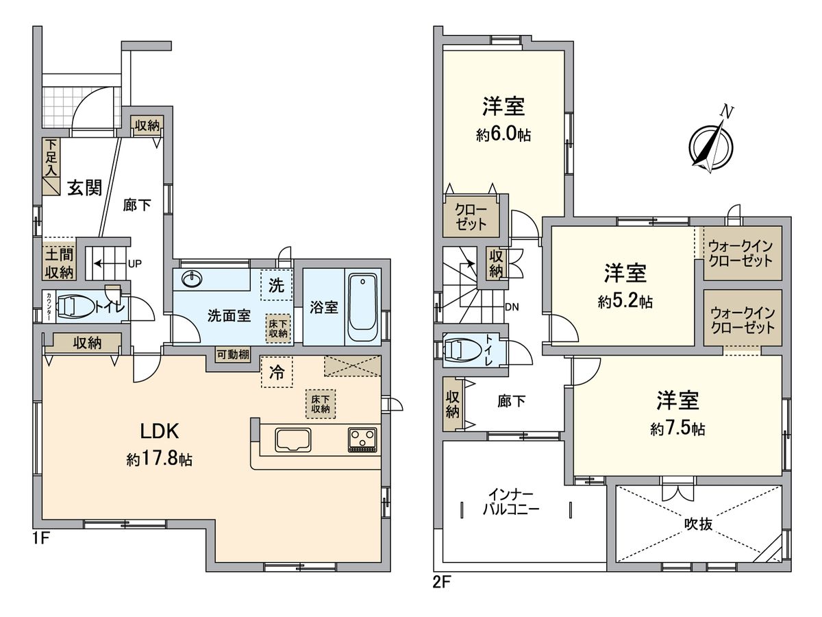 春日井市旭町4丁目 間取図(平面図) 間取図(平面図)