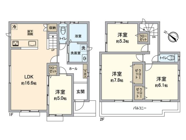 春日井市藤山台10丁目 間取図(平面図) 間取図(平面図)