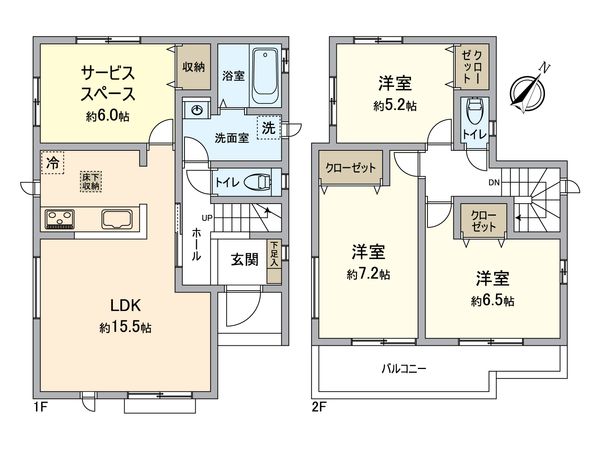 春日井市高森台4丁目 A号棟 間取図(平面図) 春日井市高森台4丁目 A号棟 間取図(平面図)