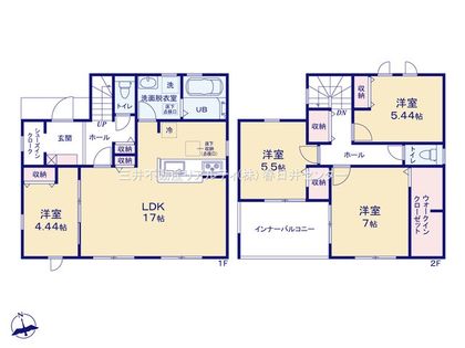小牧市小木3丁目 3号棟 間取図(平面図)