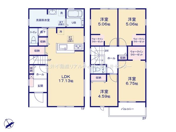 小牧市小木3丁目 6号棟 間取図(平面図) 間取図(平面図)