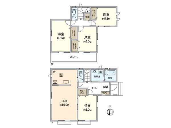 春日井市牛山町 新築 間取図(平面図)