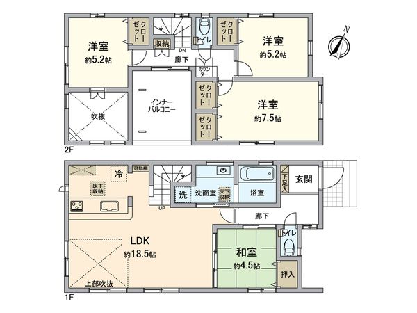 春日井市押沢台5丁目 間取図(平面図)