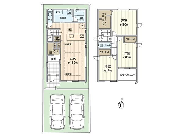 春日井市勝川町3丁目 間取図(平面図) 春日井市勝川町3丁目 間取図(平面図)