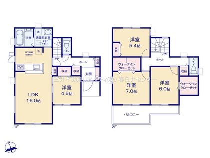 春日井市下津町 1号棟 間取図(平面図)